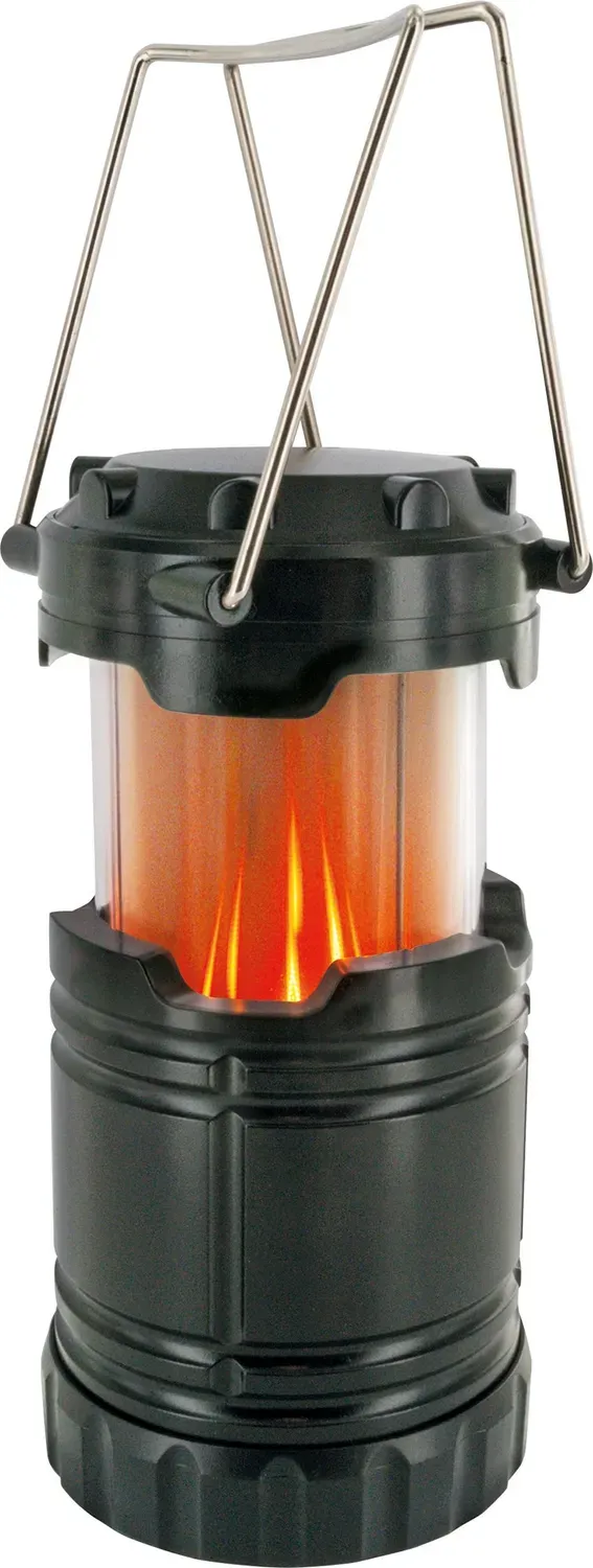 Schwaiger Lampada campeggio LED effetto fiamma a batteria