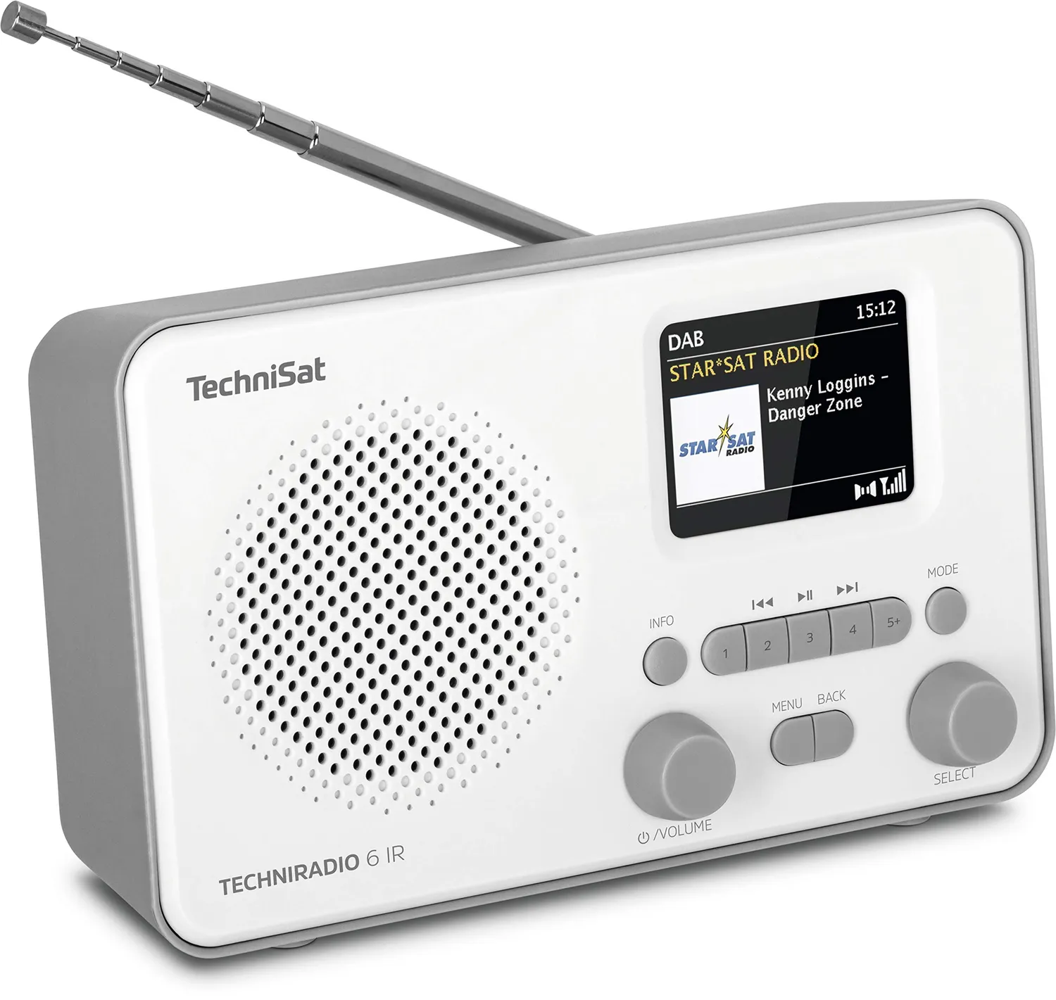 TechniSat TechniRadio 6 IR radio internet DAB+ grigio bianco