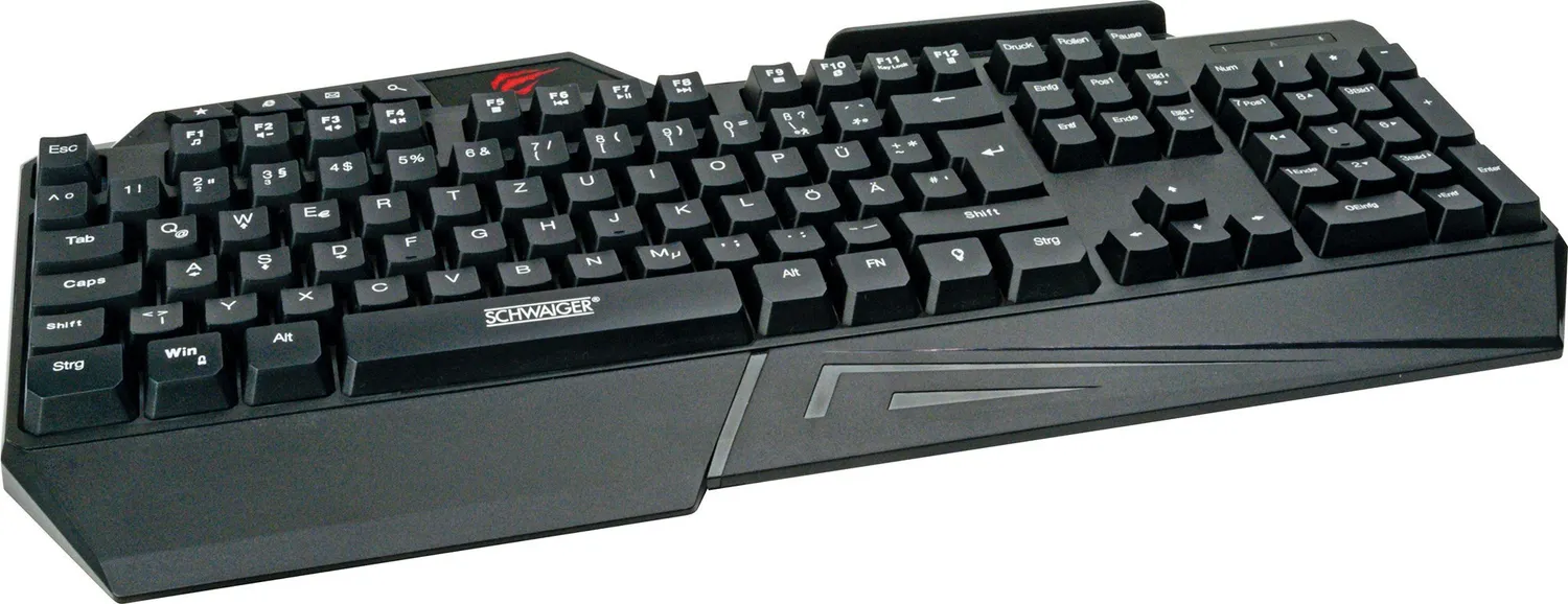 Schwaiger Tastiera Gaming QWERTZ USB Retroilluminata