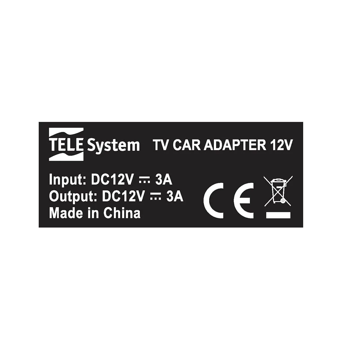 Tele System cavo alimentazione 12V 1,5m TV accendisigari