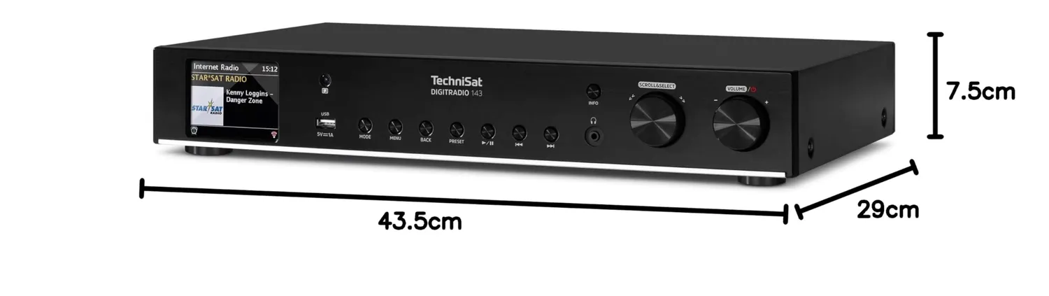 TechniSat DIGITRADIO 143 sintonizzatore HiFi WiFi nero