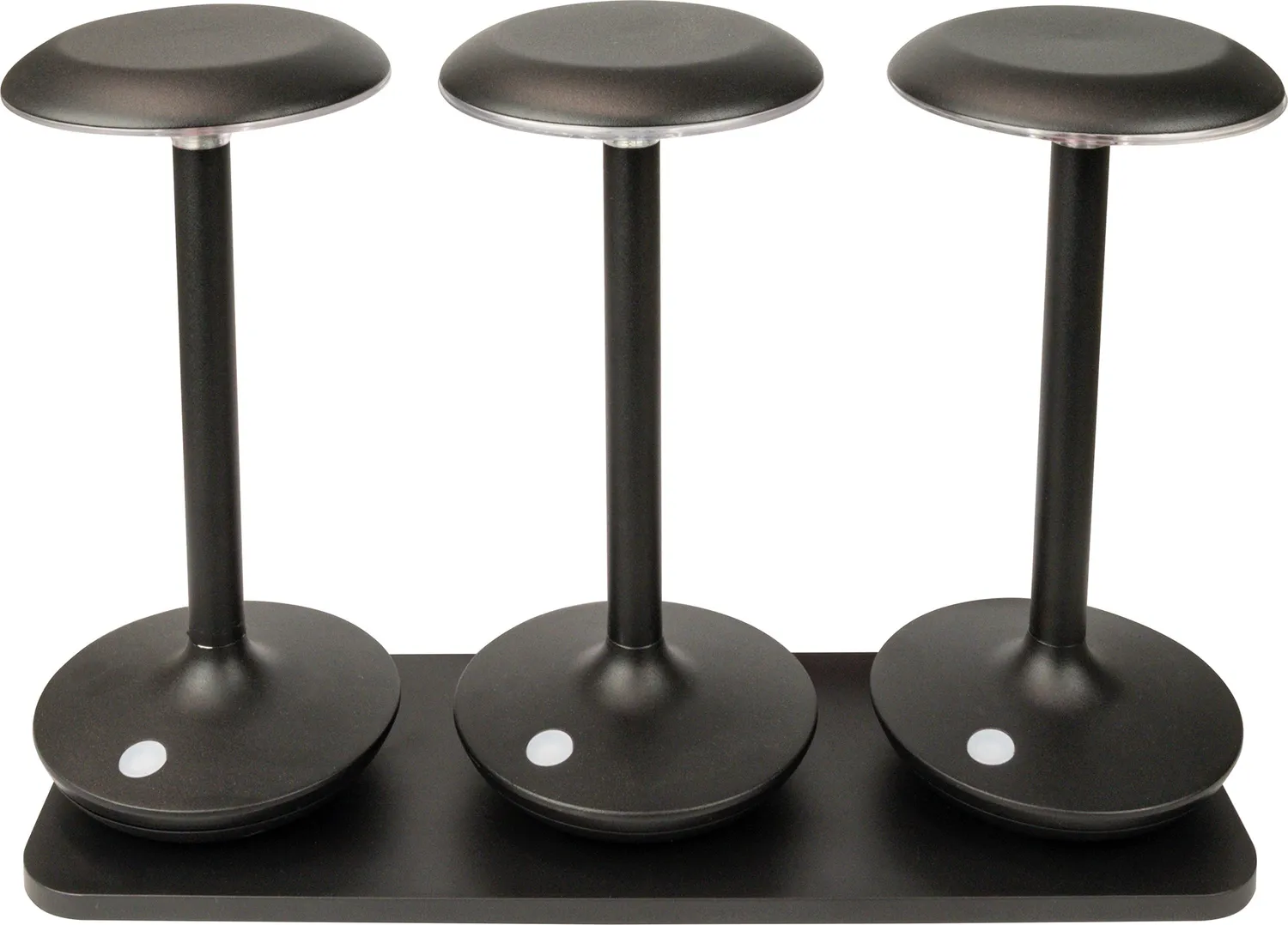 Schwaiger lampade tavolo LED set 3 pz con base ricarica 180 lm