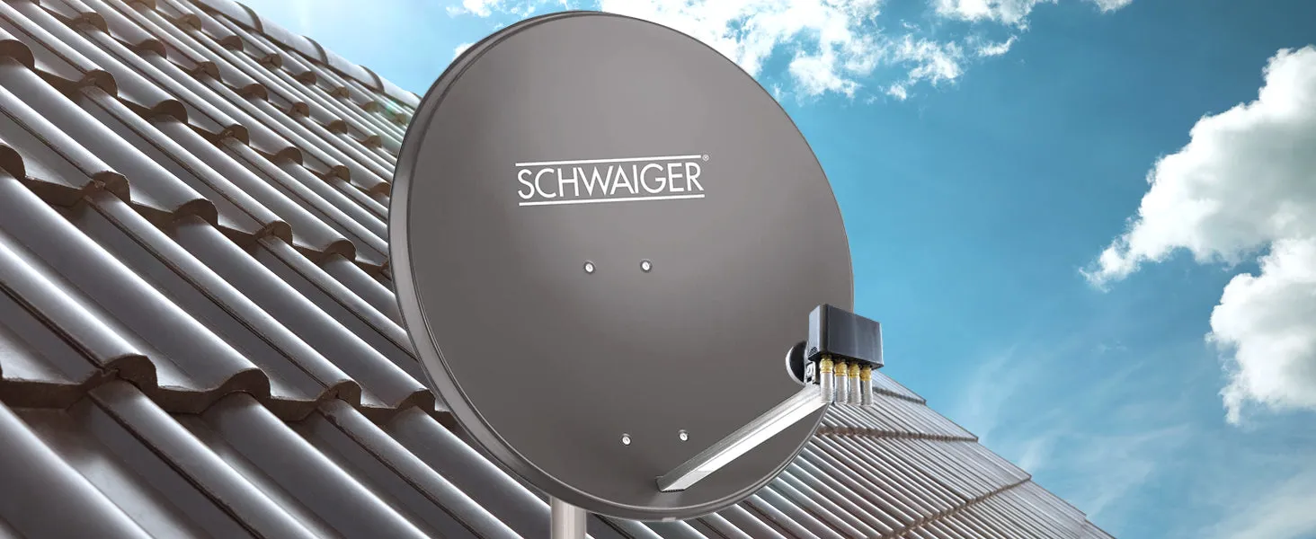 Schwaiger Parabola Satellitare 85 cm Alluminio Antracite