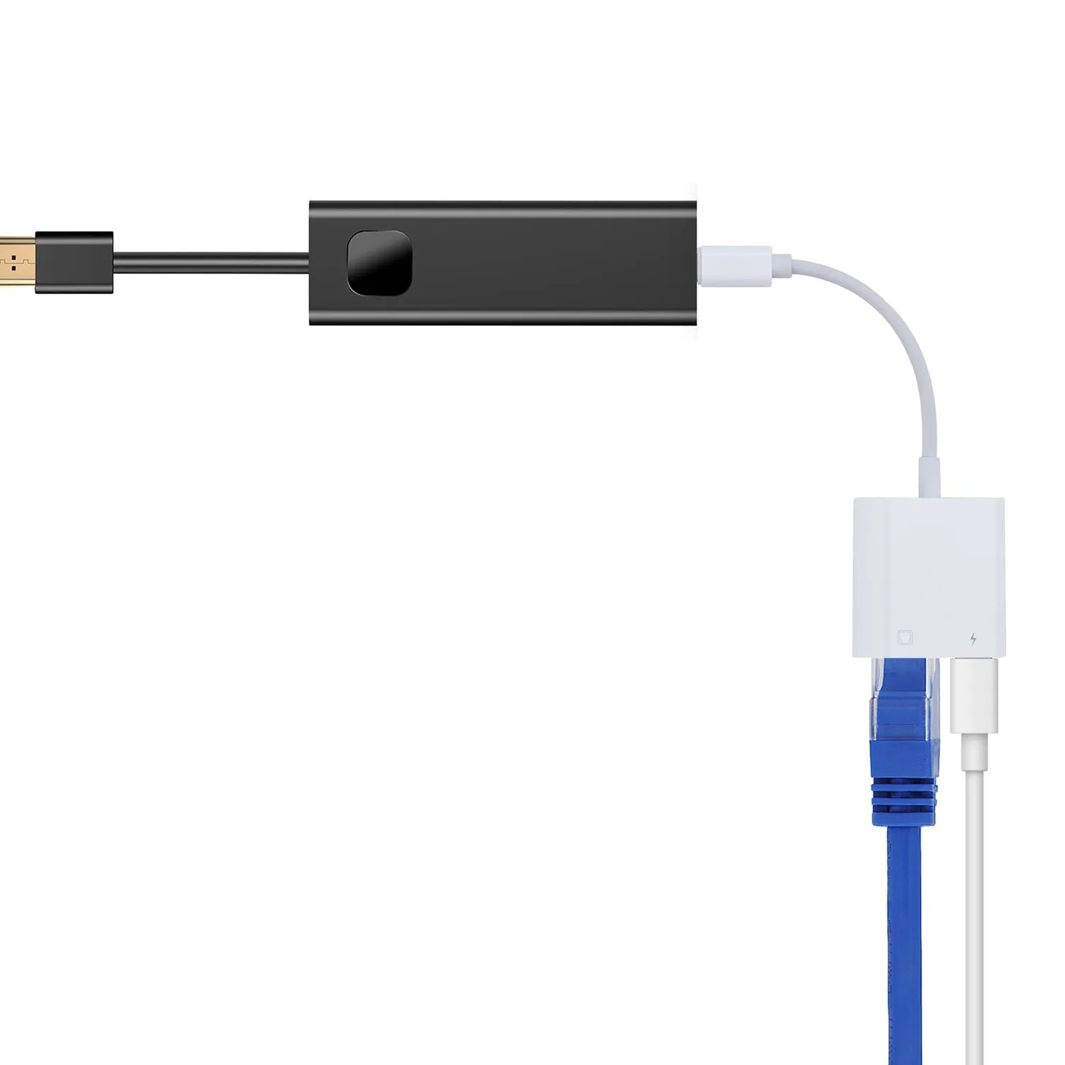 GigaBlue USB-C Ethernet adattatore RJ45 100 Mbps bianco