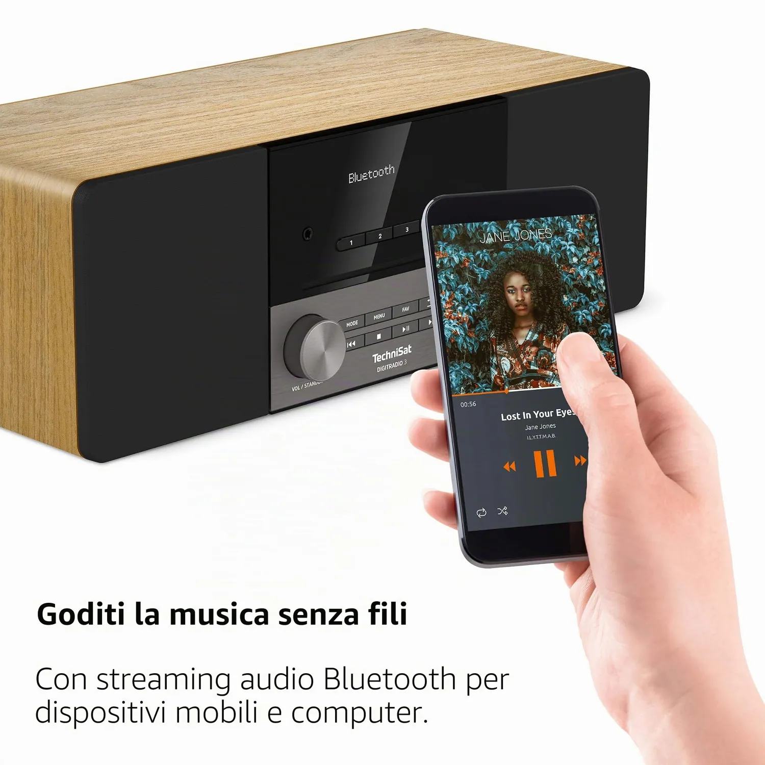 Technisat DigitRadio 3 radio stereo DAB+ rovere con CD