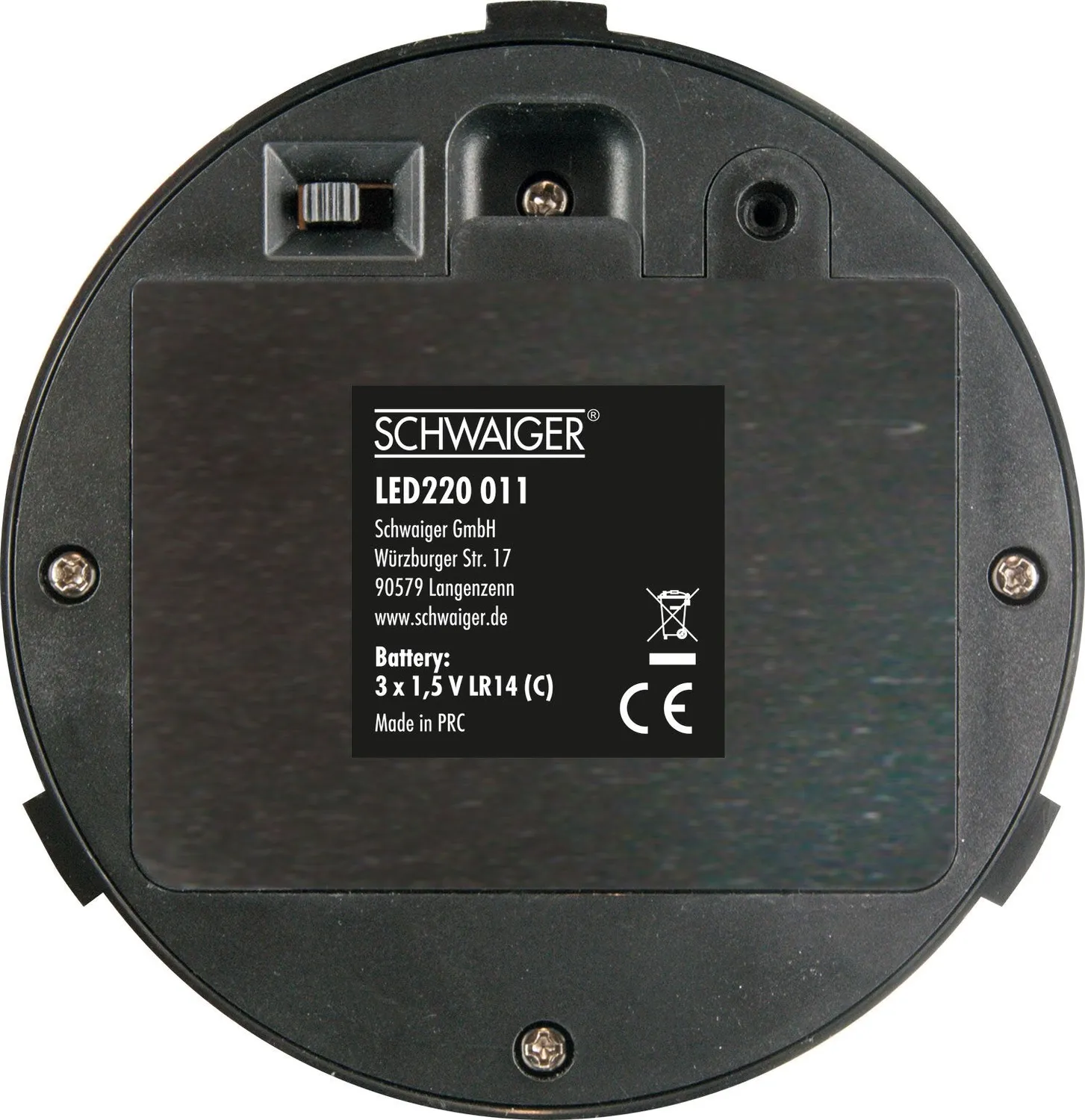 Schwaiger luce LED sensore doppia 400 lm IPX4 nera