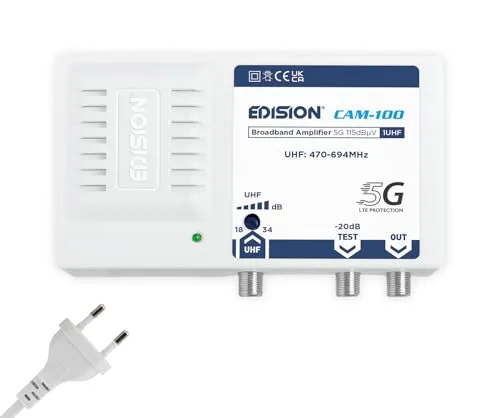 Edision CAM-100 Amplificatore Antenna TV UHF 18-34 dB