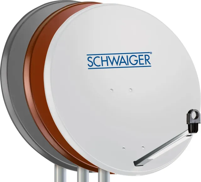 Schwaiger Antenna parabolica offset acciaio 75 cm grigio chiaro