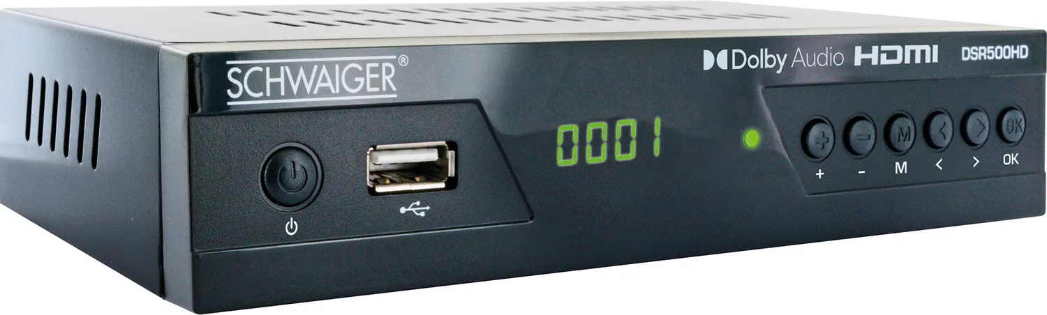 Schwaiger Ricevitore SAT Full HD FTA DVB-S2 HDMI Nero
