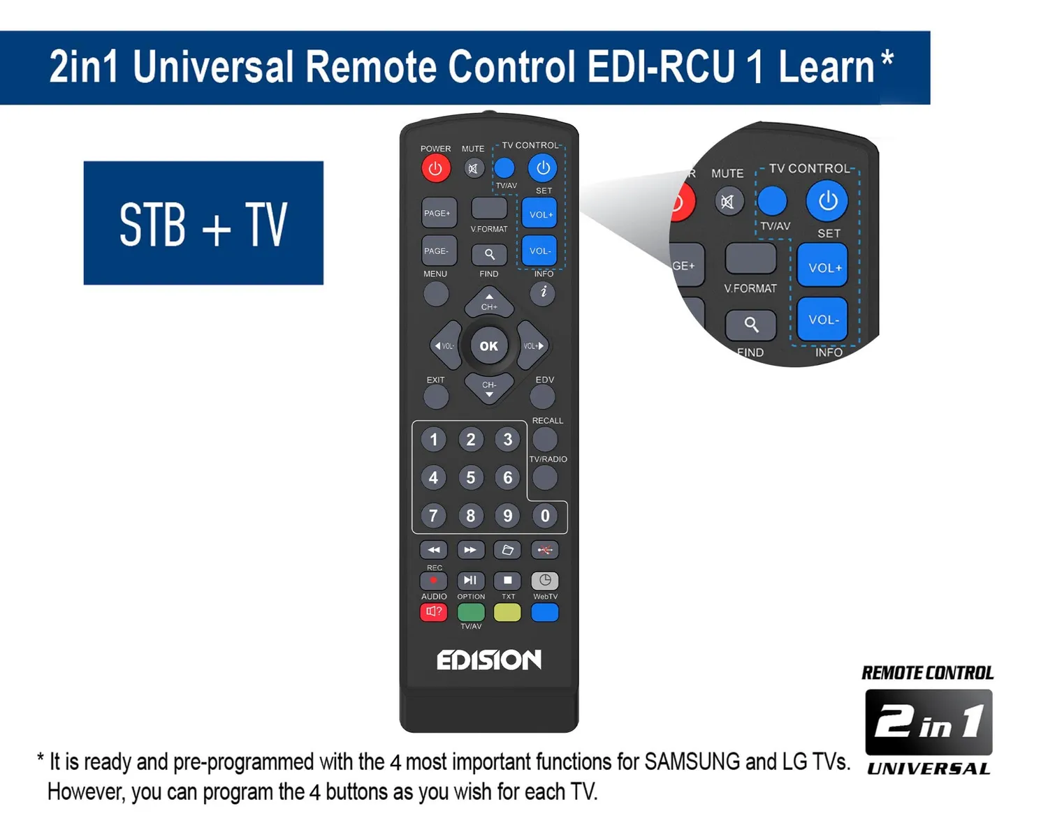 Edision Proton S2 Decoder Sat DVB-S2 Full HD FTA Nero