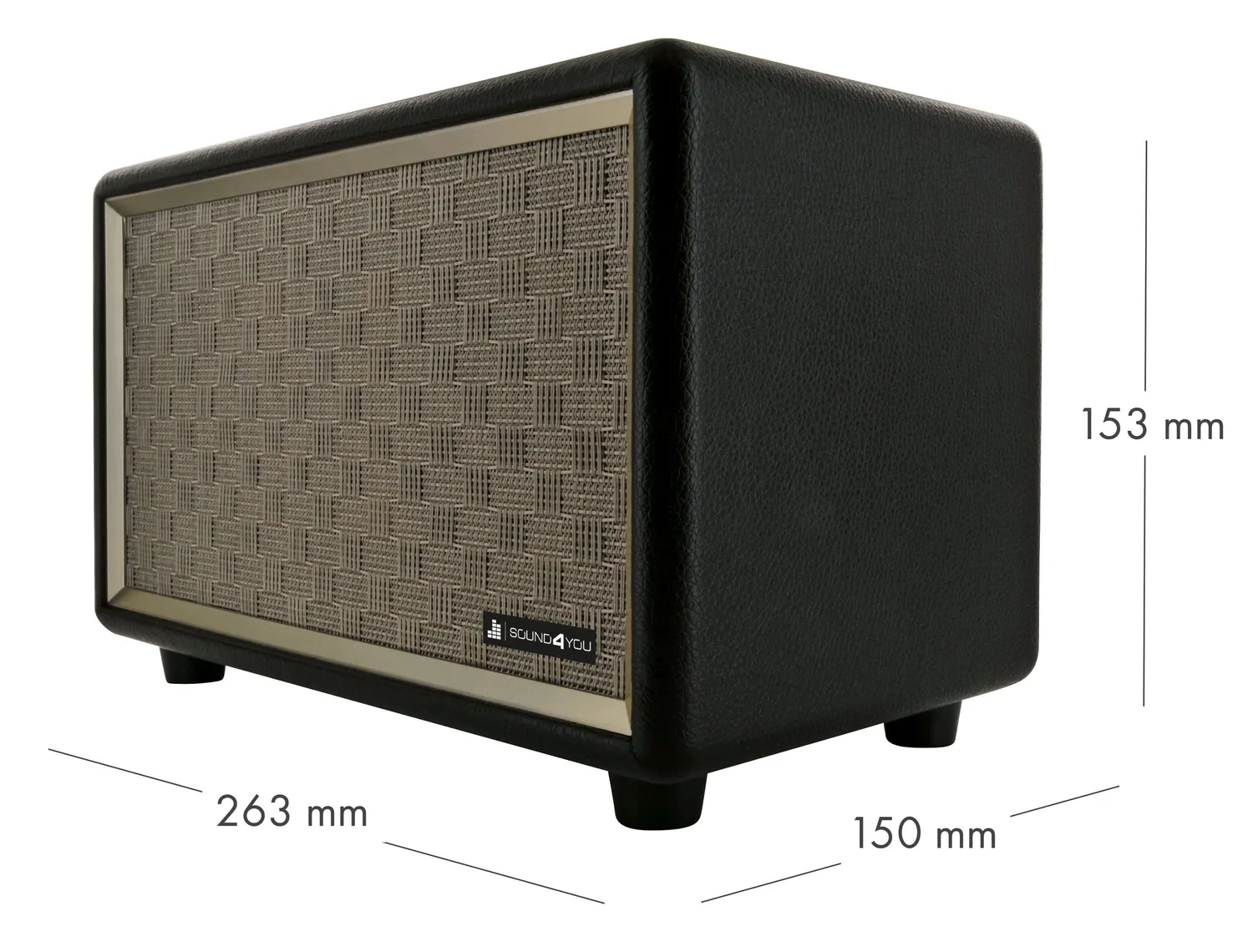 Schwaiger RBS124 cassa Bluetooth retro 24W nera
