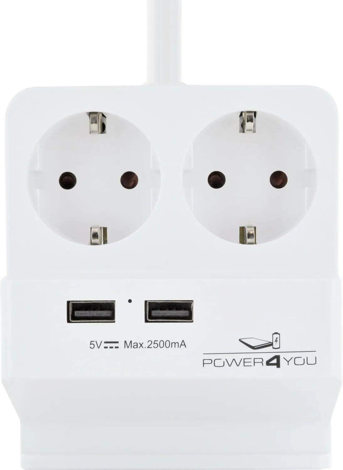 Schwaiger Presa da Tavolo 2 Schuko + 2 USB-A 1,5 m