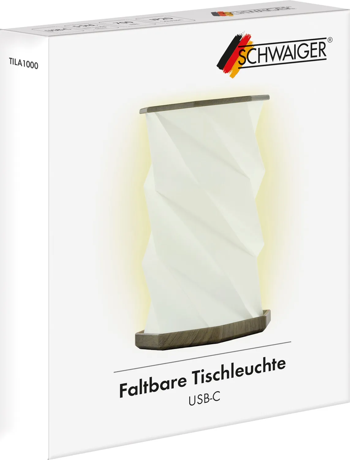 Schwaiger Origami Lampada LED Pieghevole Ricaricabile 80lm