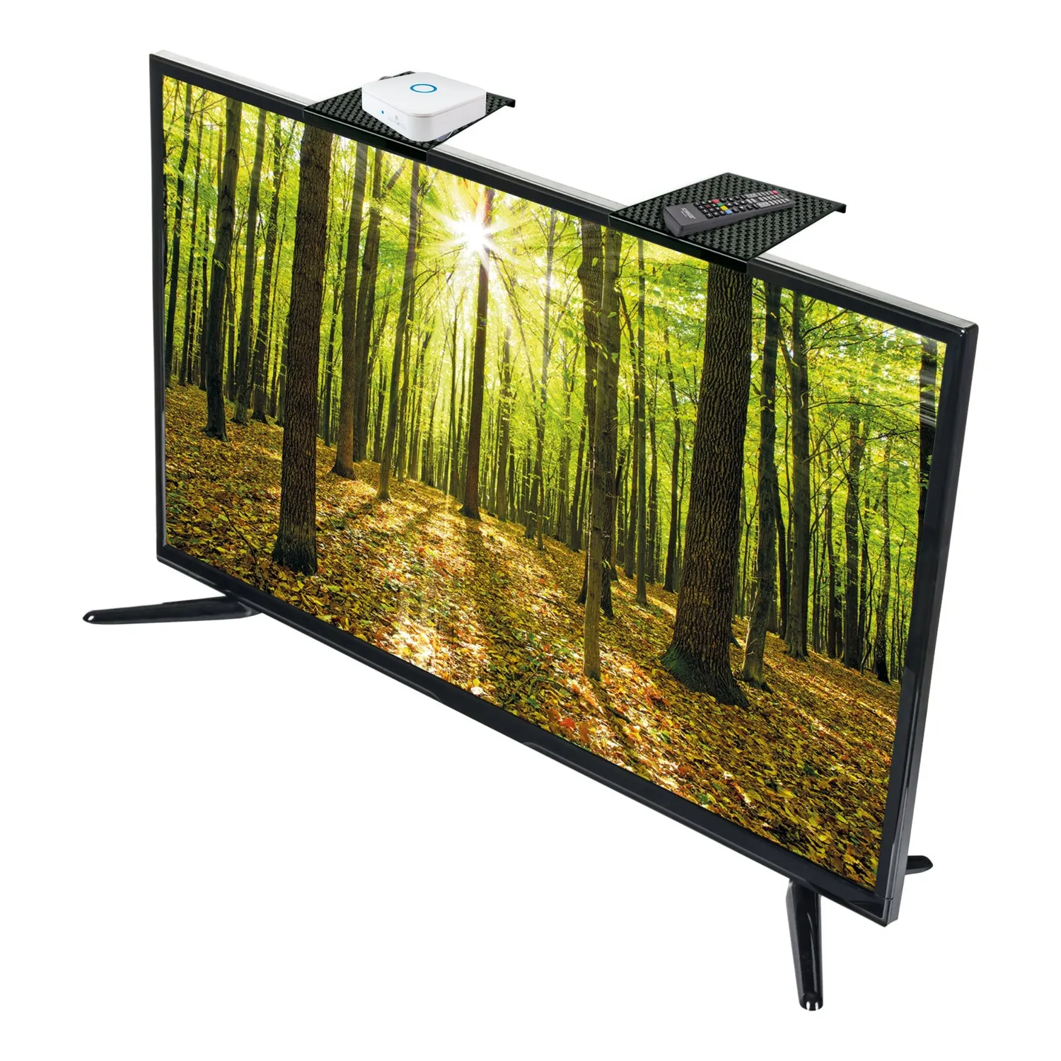 SCHWAIGER Mensola TV Topper 2x6" 6,5 kg nera