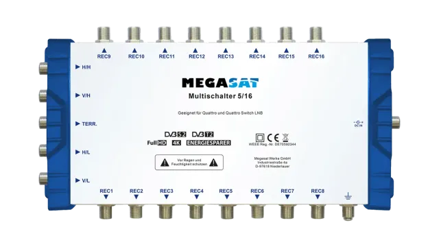 Megasat 5/16 Multischalter centralino sat 16 utenti