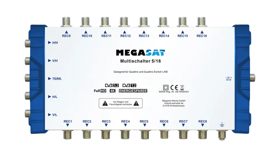 Megasat 5/16 Multischalter centralino sat 16 utenti