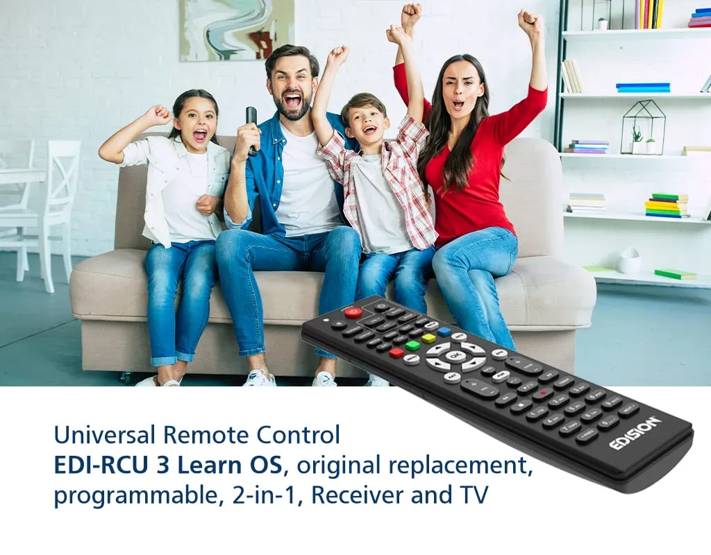Edision EDI-RCU 3 Learn OS Telecomando universale 2in1 TV decoder