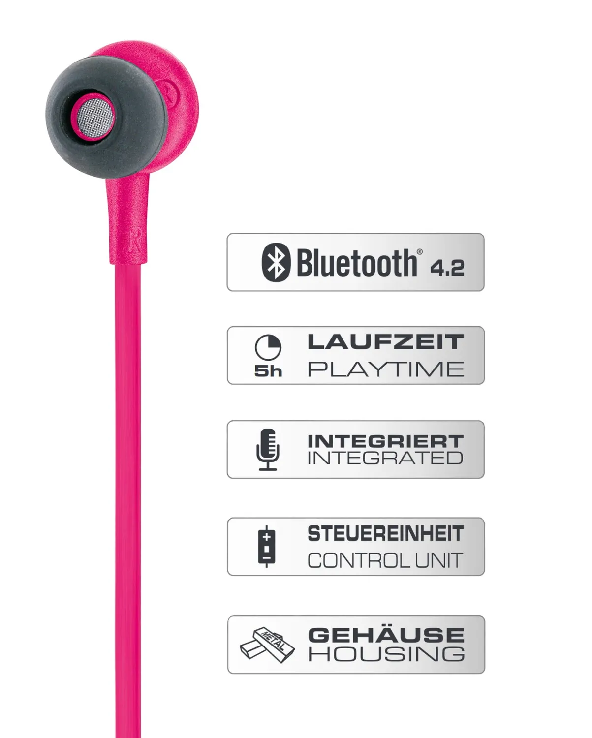 Schwaiger cuffie in-ear Bluetooth con magnete verdi
