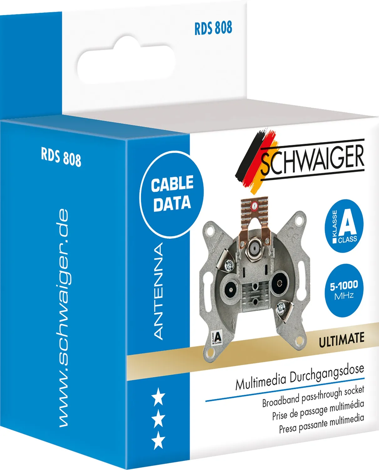 SCHWAIGER Presa Antenna Passante 8dB Multimediale