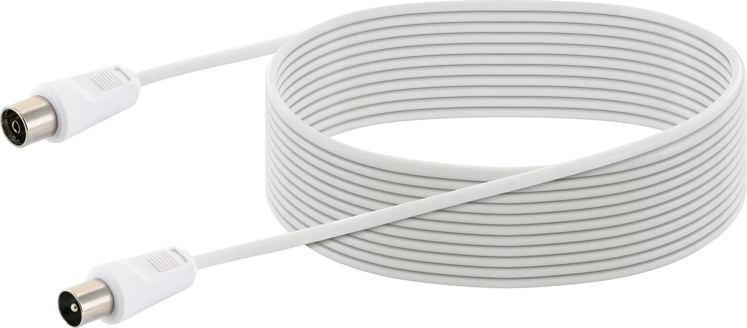 Schwaiger Cavo TV Antenna IEC 10 m Bianco Schermato Classe A+