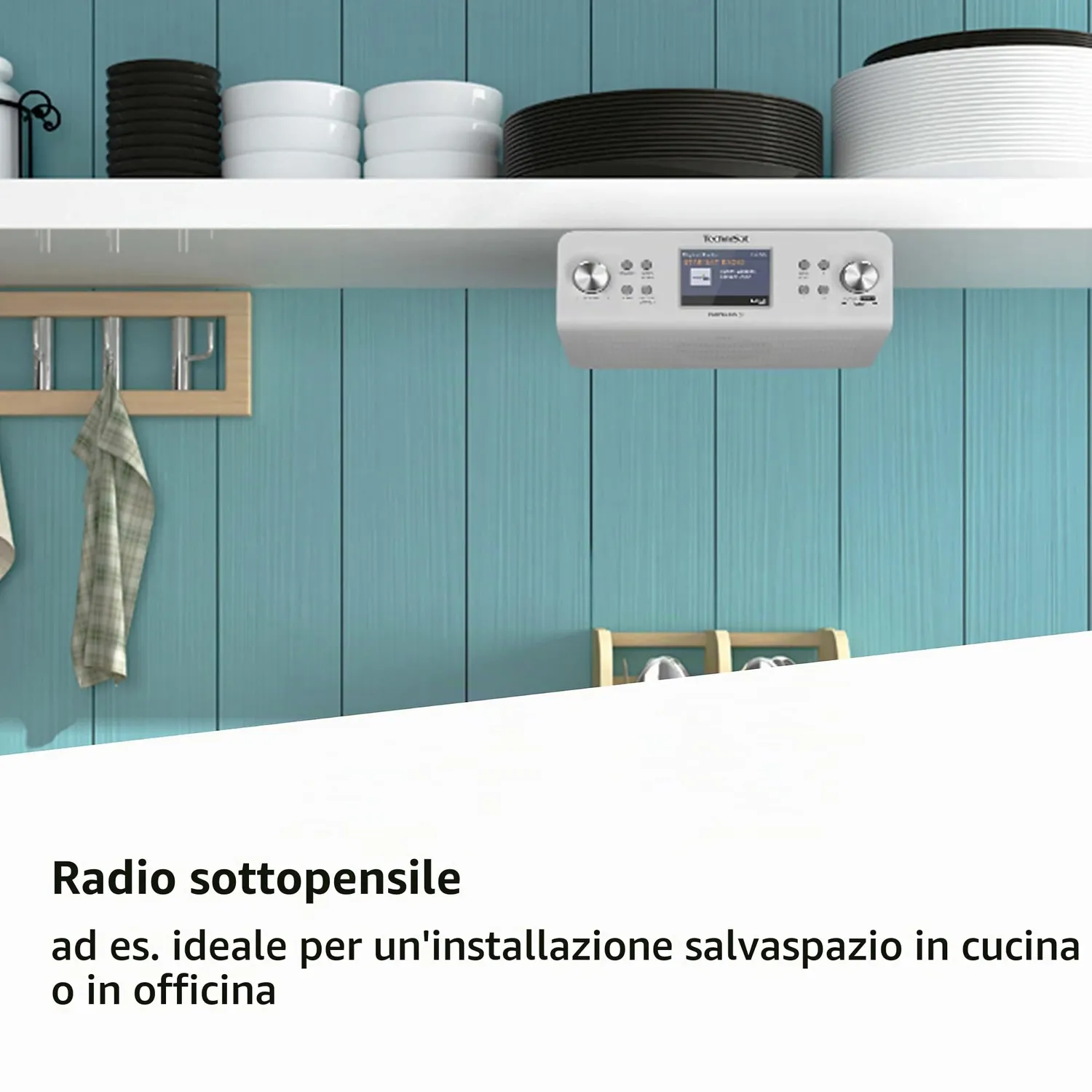 TechniSat DigitRadio 21 IR radio sottopensile Internet bianca
