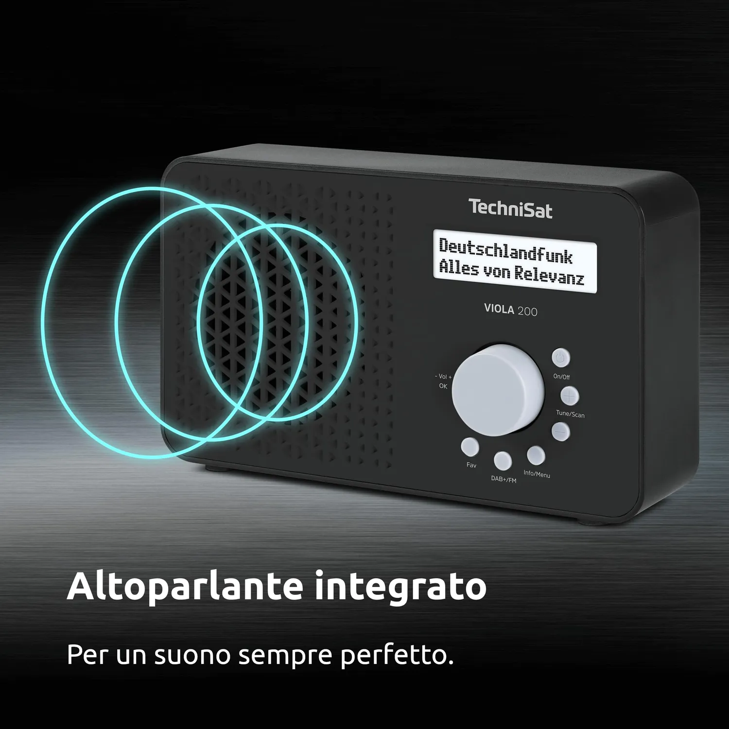 TechniSat Viola 200 radio portatile DAB+ nera