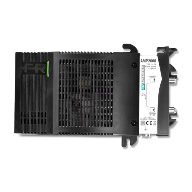 Fracarro AMP2000 alimentatore 14V 2A con inseritore DC