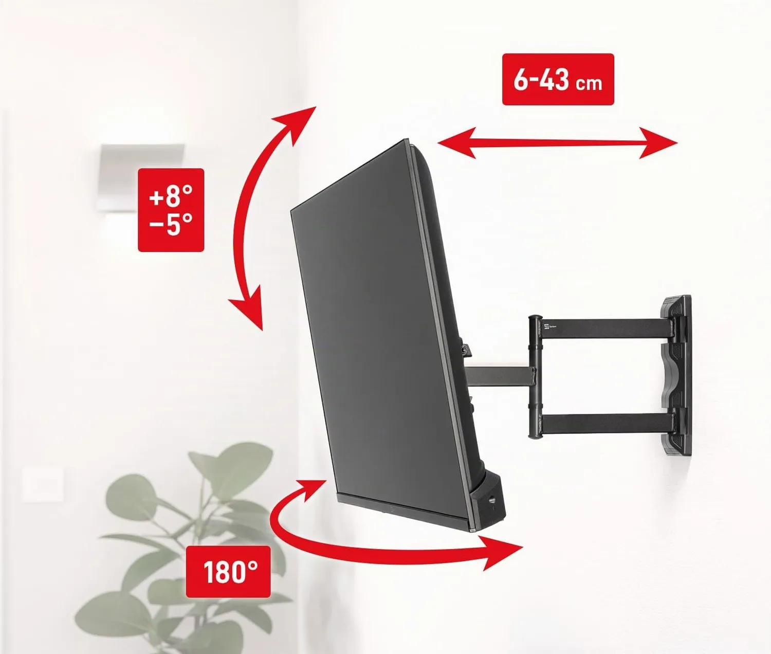 TELE System supporto TV 32-55 pollici braccio VESA