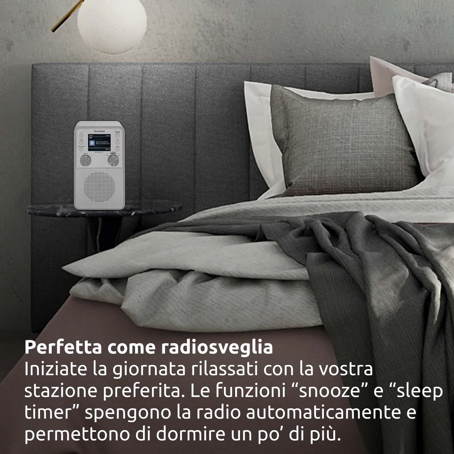 TechniSat DIGITRADIO 317 radio DAB+ bianca verticale 3W