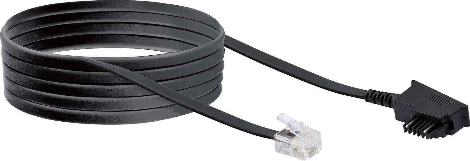 Schwaiger cavo telefonico Austria 6 m nero