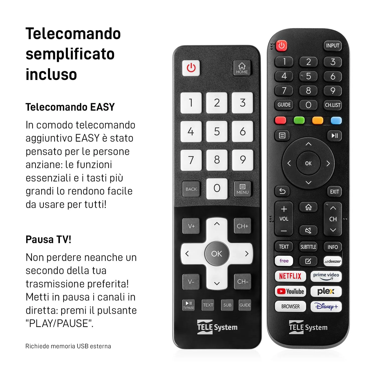 TELE System Sonic SONIC32FL SMV14 Smart TV 32" con soundbar tivùsat