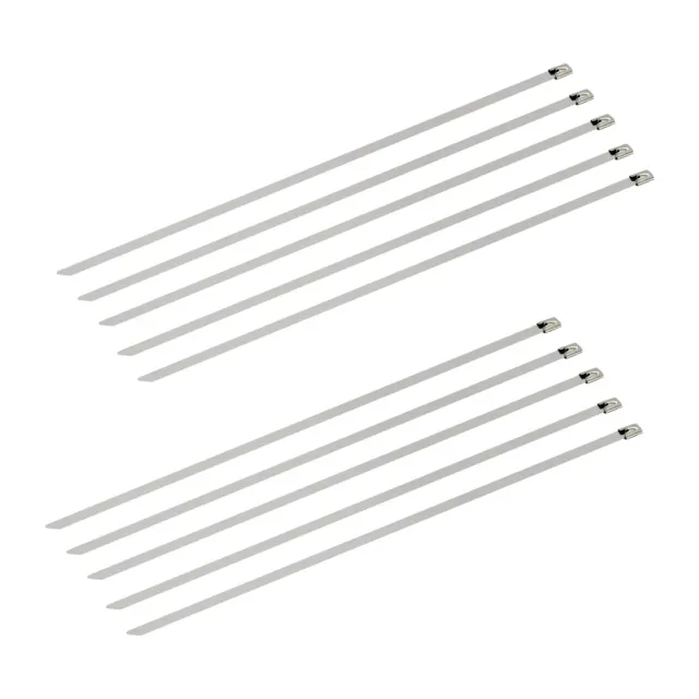 SCHWAIGER Fascette inox 40 cm set 10 pezzi