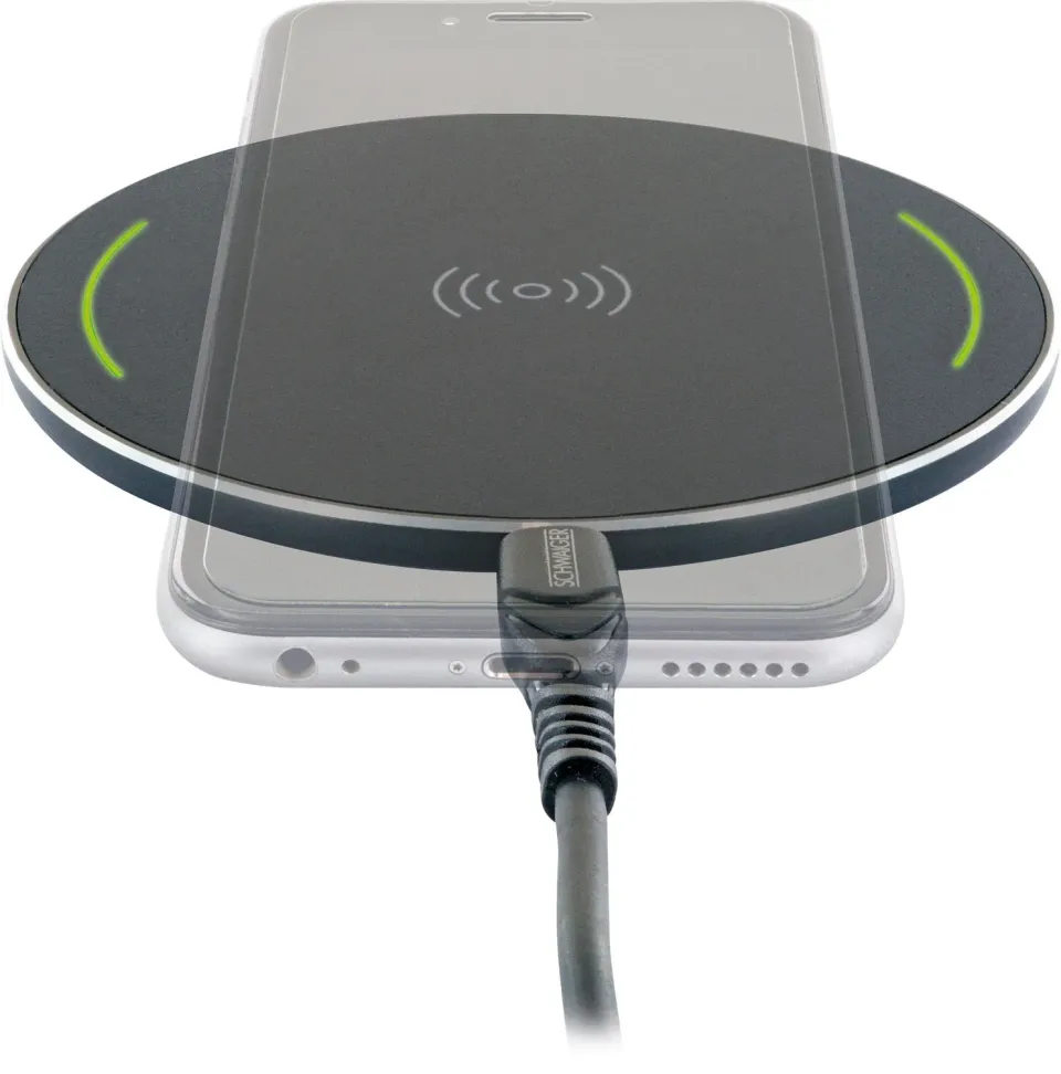 SCHWAIGER Piastra Ricarica Wireless Qi 10W nera