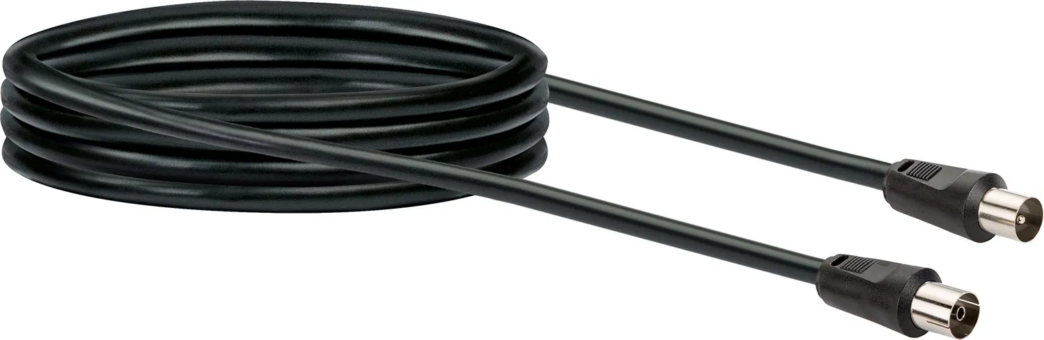Schwaiger Cavo Antenna 1,5 m 75 dB Nero Schermato