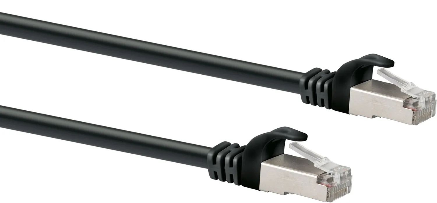 SCHWAIGER Cavo Rete Cat 6 Gigabit Nero 1 Pezzo