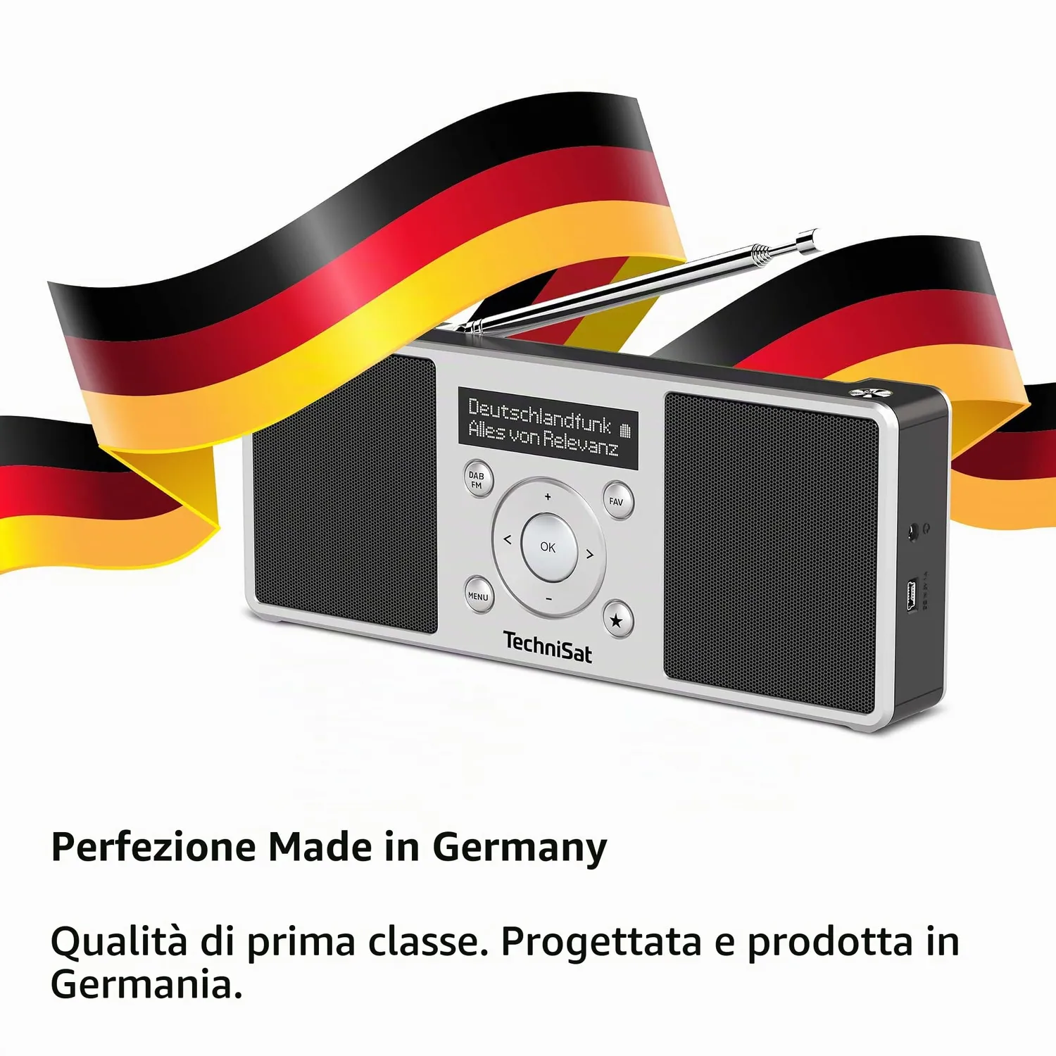 TechniSat DIGITRADIO 1 S radio DAB portatile argento