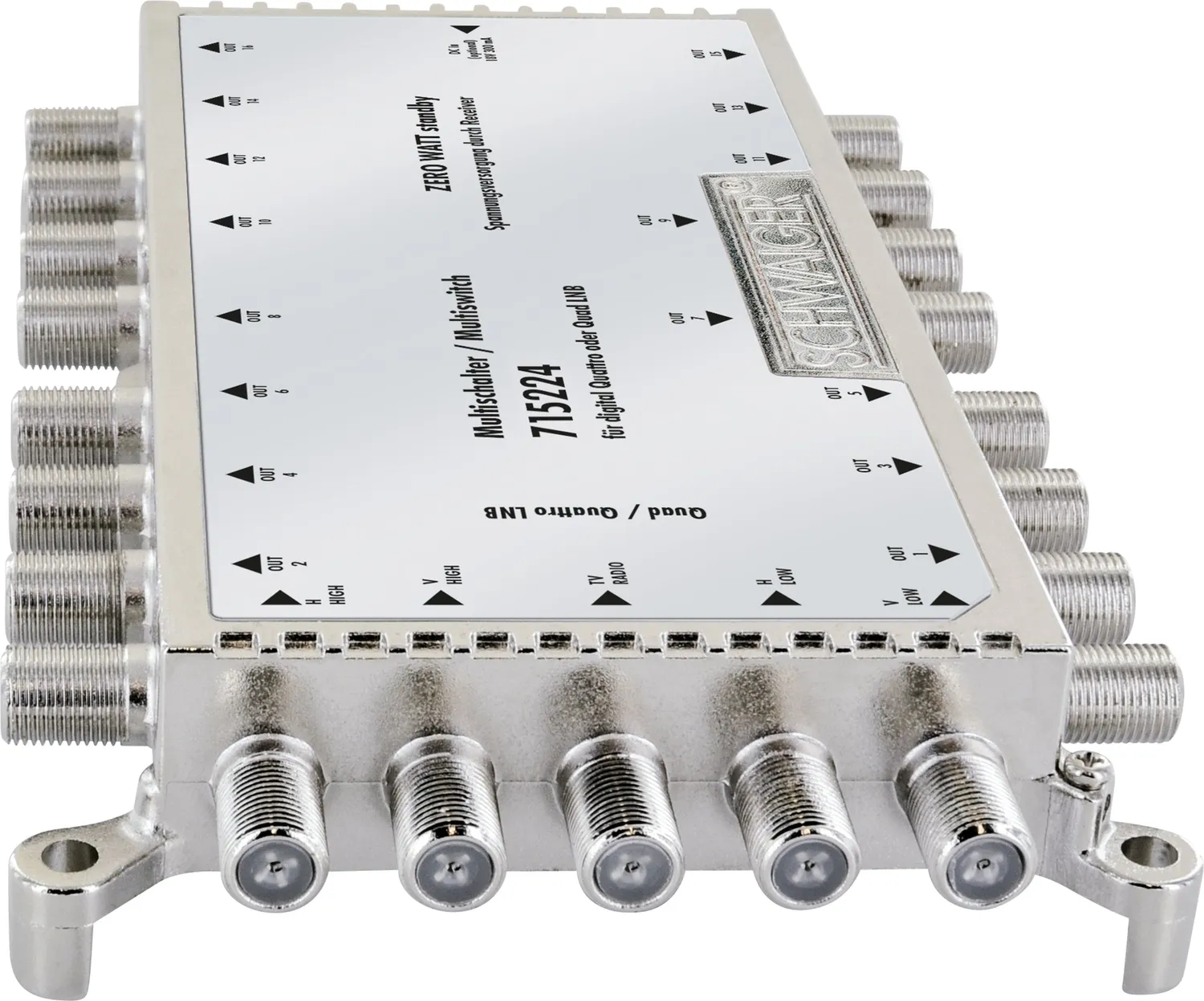 Schwaiger Multiswitch 5x16 per 16 Utenze Quad LNB