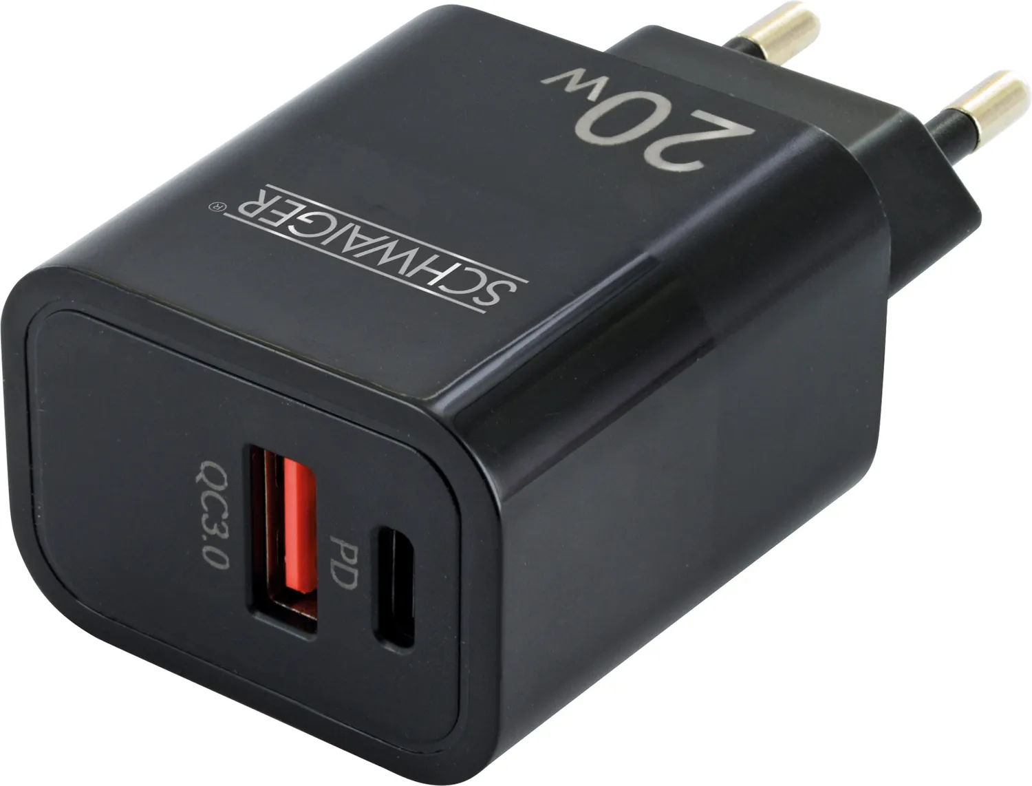 SCHWAIGER Caricabatterie rapido USB 20W USB-A USB-C