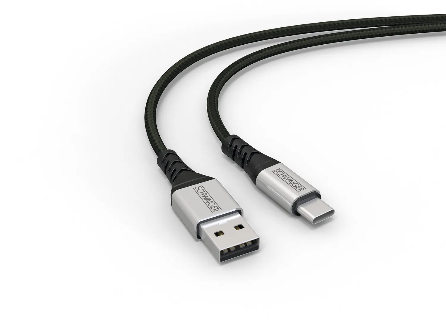 SCHWAIGER Cavo USB-C USB-A Nylon 1,2 m 5 Gbps