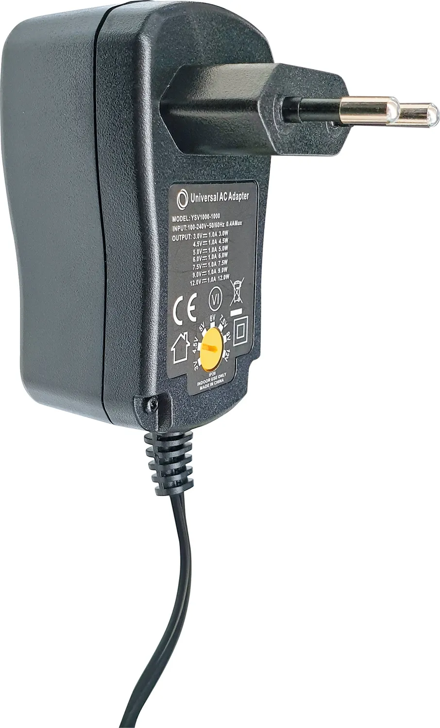 SCHWAIGER Alimentatore Universale 1000 mA 3-12V Nero