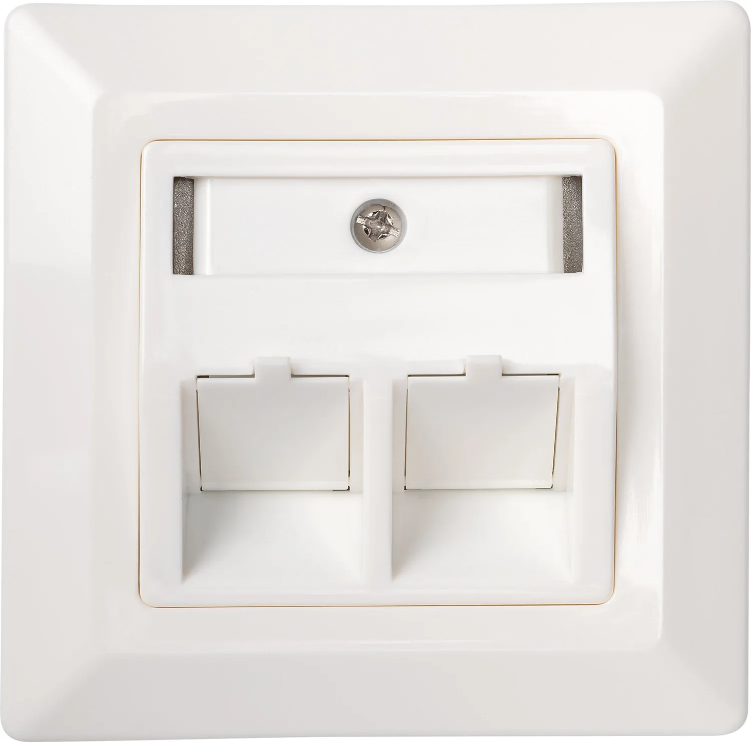 Schwaiger Keystone scatola presa rete 2 moduli bianca