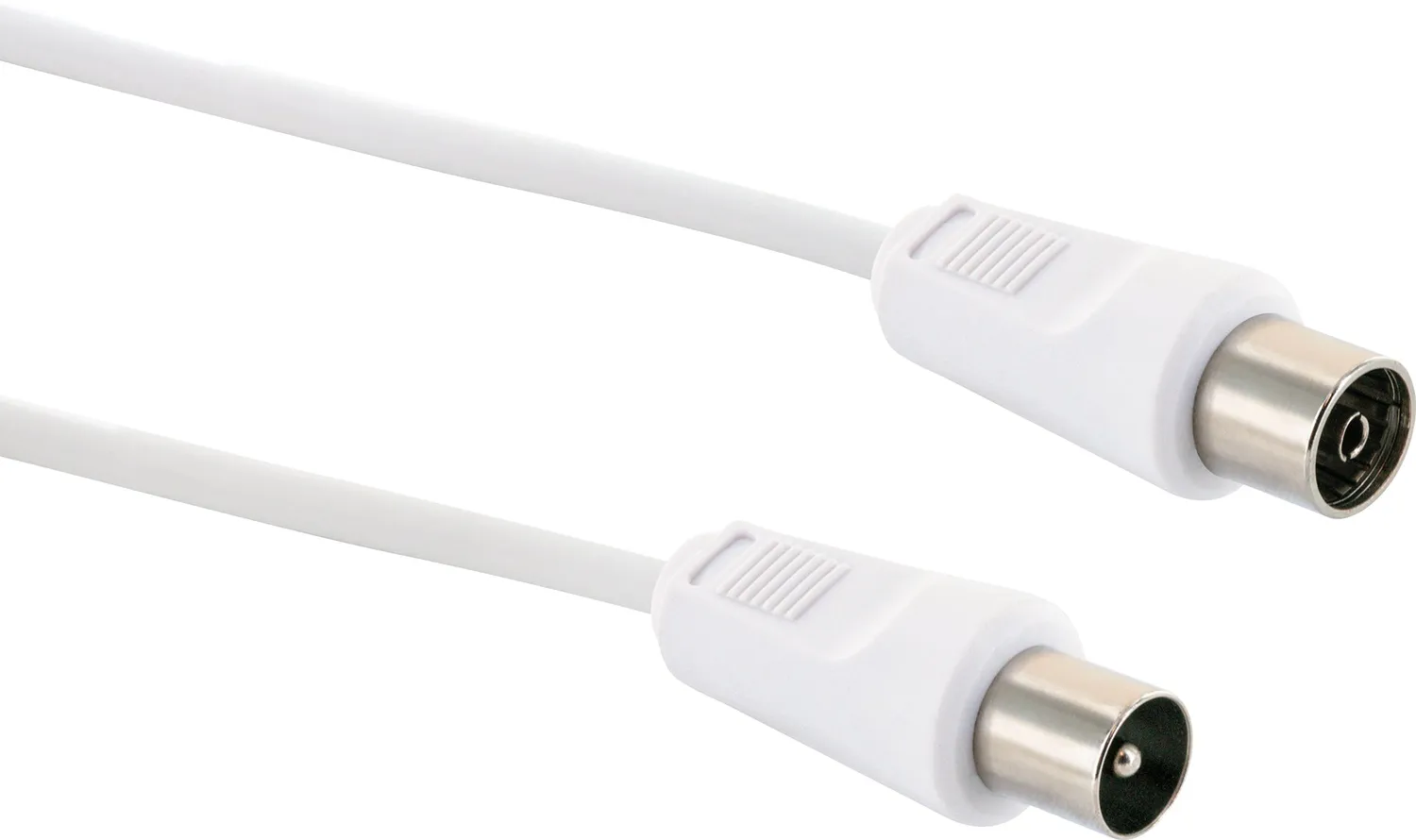 SCHWAIGER Cavo Antenna TV 5 m Bianco Schermato Classe A+