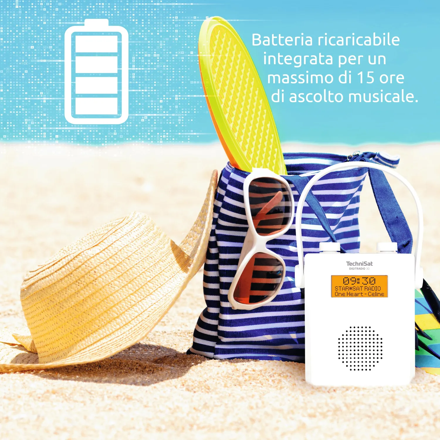 TechniSat DIGITRADIO 30 radio doccia DAB+ bianca IPX5