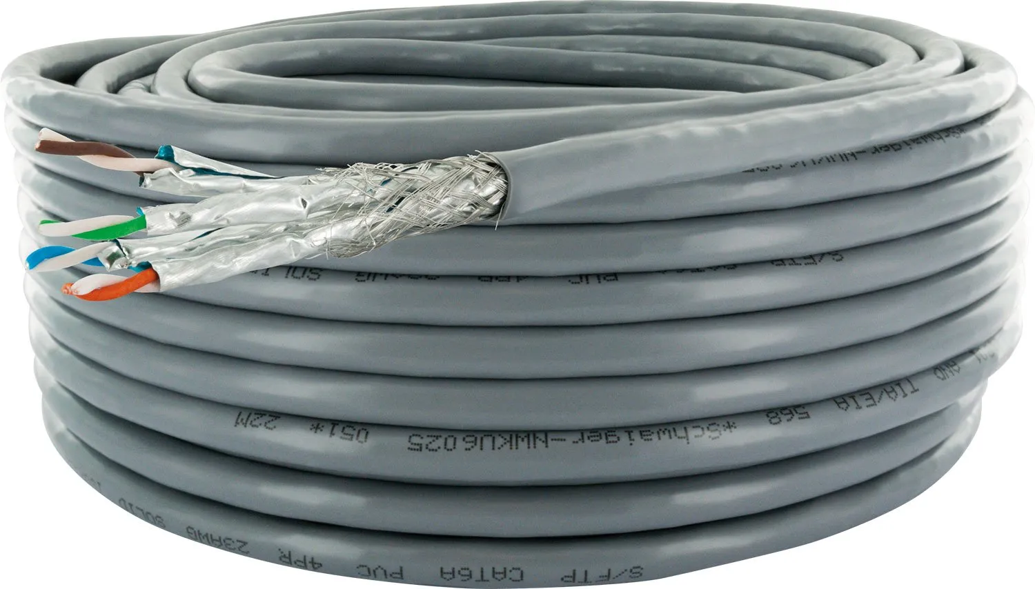 SCHWAIGER CAT 6A cavo di rete 10 m grigio S/FTP