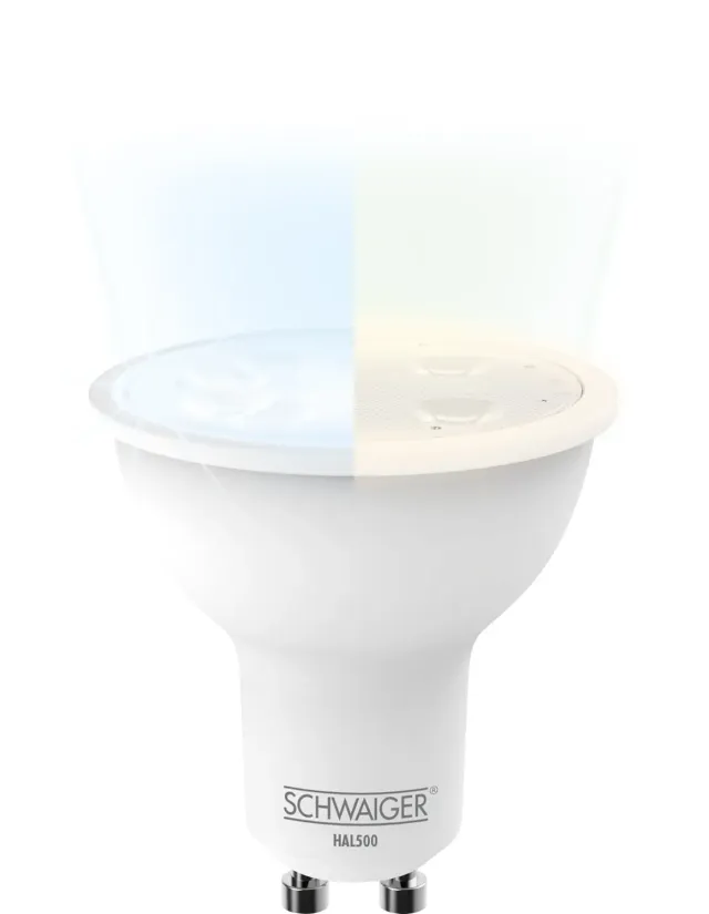 SCHWAIGER Lampadina LED Smart GU10 5,1W 1pz 2700-6500K