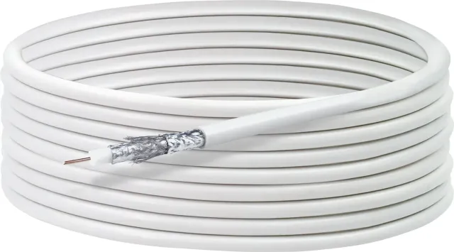 Schwaiger Cavo Coassiale SAT 10 m 115 dB bianco