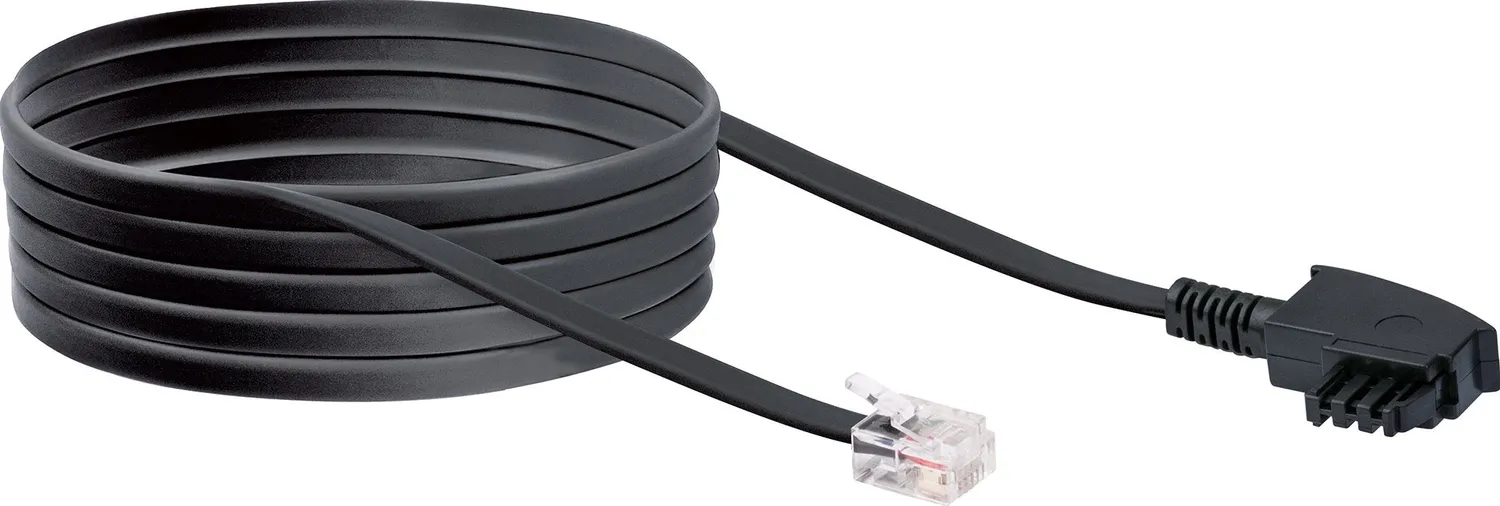 Schwaiger cavo DSL telefono TAE-RJ12 6 m nero