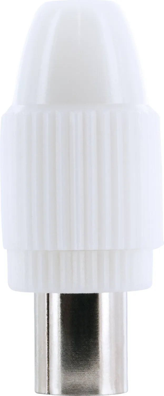 Schwaiger Connettore IEC Antenna Coassiale Bianco 1 Pezzo