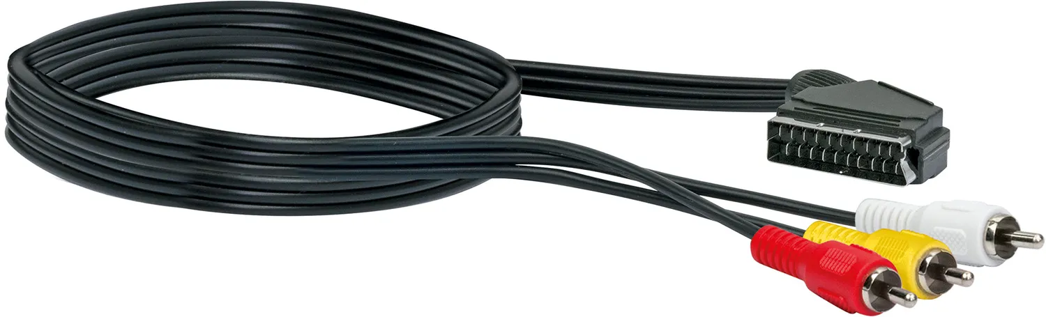 SCHWAIGER cavo adattatore SCART CINCH stereo