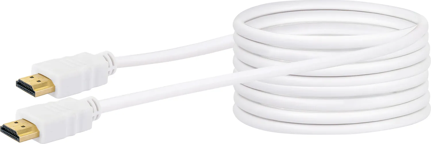 SCHWAIGER Cavo HDMI High Speed con Ethernet 1,5 m bianco 4K